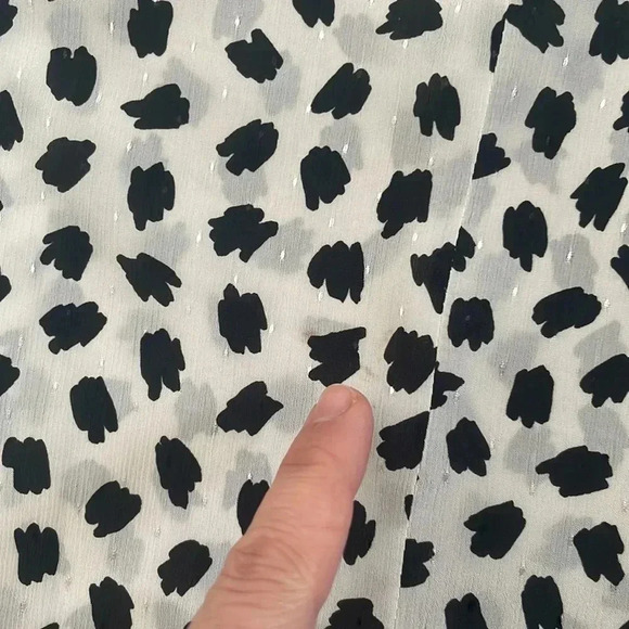 Louis Feraud Black/White Dots Blouse Made in Germany Sz 8 - Picture 6 of 6